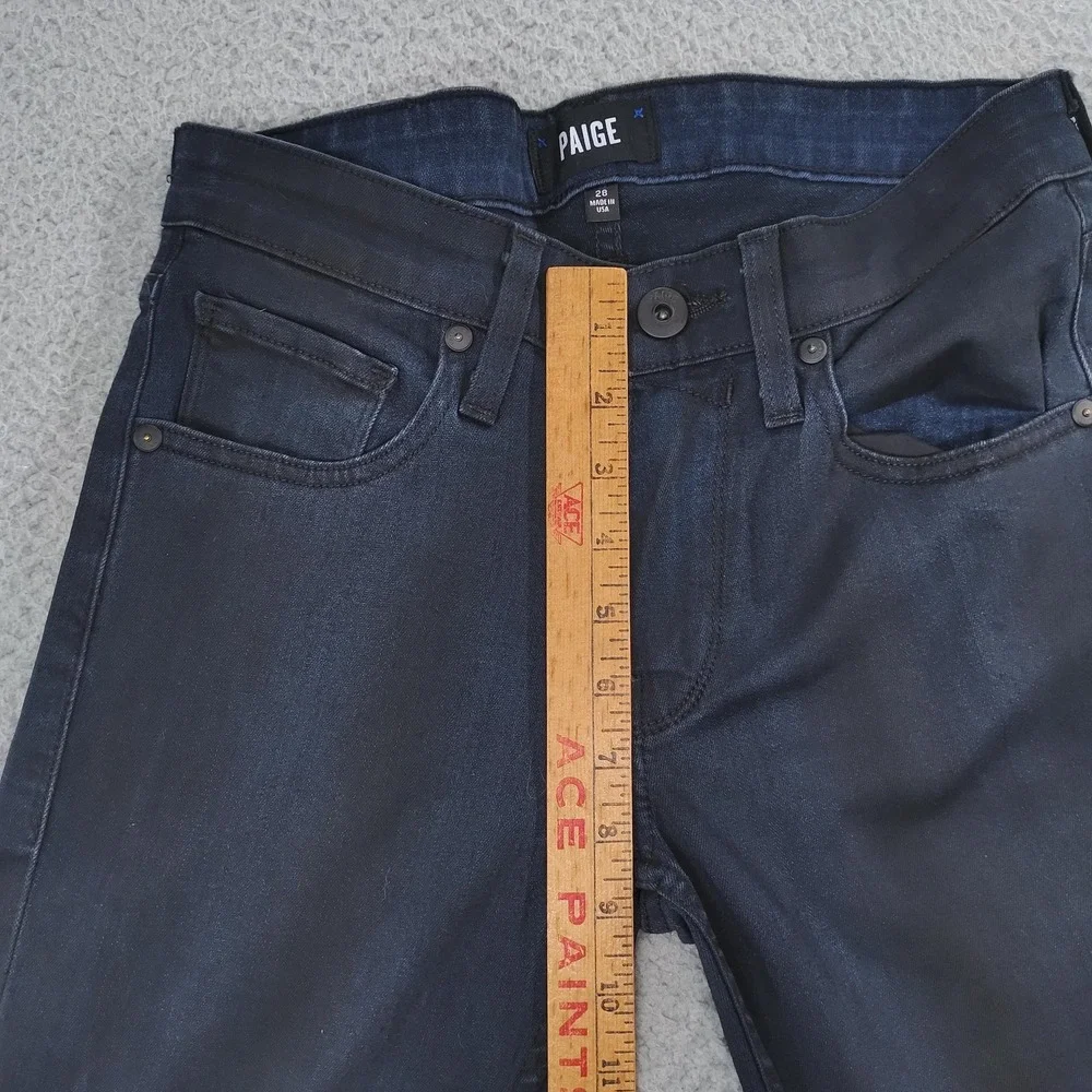 Paige Jeans Mens 28 x 32 Blue Croft Rowan Coated Slim Fit Stretch Denim Made USA